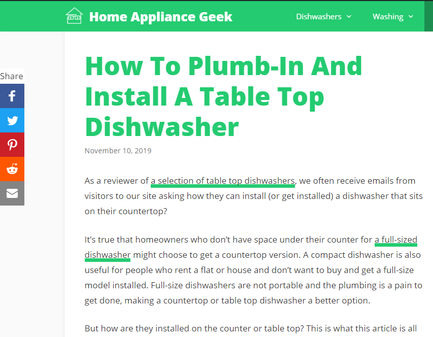 Table Top Dishwasher article image